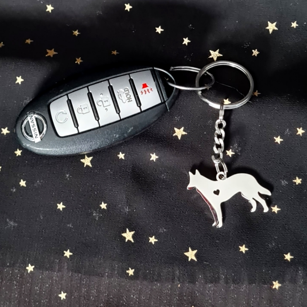 German Shepard Love Keychain - Picture 2 of 3